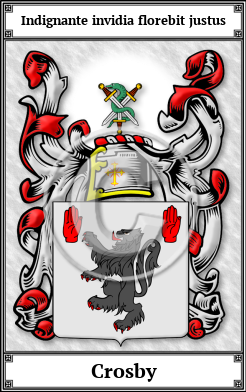 Crosby Family Crest Download (JPG)  Book Plated - 150 DPI