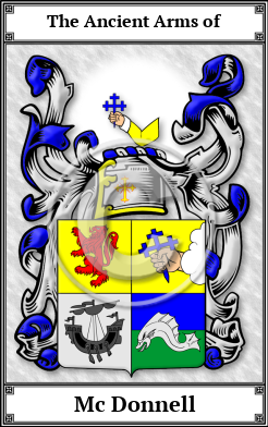 Mc Donnell Family Crest Download (JPG)  Book Plated - 150 DPI