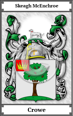 Crowe Family Crest Download (JPG)  Book Plated - 150 DPI
