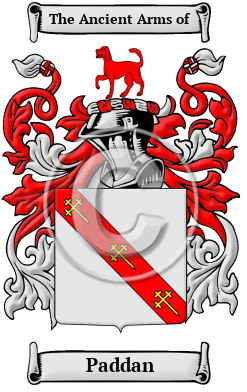 Paddan Family Crest/Coat of Arms