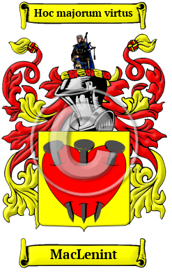 MacLenint Family Crest/Coat of Arms