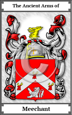 Meechant Family Crest Download (JPG)  Book Plated - 150 DPI