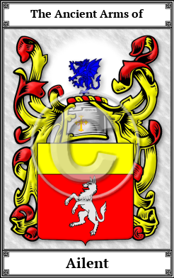 Ailent Family Crest Download (JPG)  Book Plated - 150 DPI