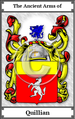 Quillian Family Crest Download (JPG)  Book Plated - 150 DPI