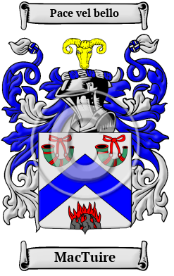 MacTuire Family Crest/Coat of Arms