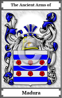 Madura Family Crest Download (JPG) Book Plated - 600 DPI