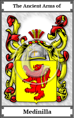 Medinilla Family Crest Download (JPG) Book Plated - 600 DPI