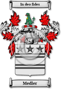 Medler Family Crest Download (jpg) Legacy Series - 150 DPI