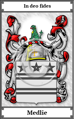 Medlie Family Crest Download (JPG)  Book Plated - 150 DPI