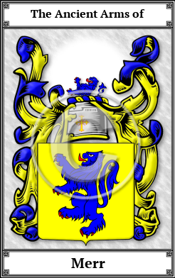 Merr Family Crest Download (JPG) Book Plated - 600 DPI