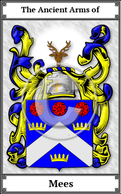 Mees Family Crest Download (JPG) Book Plated - 600 DPI