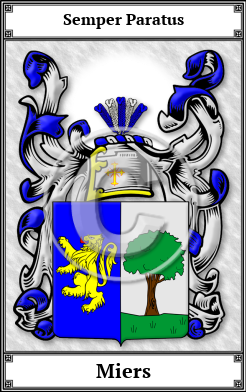 Miers Family Crest Download (JPG)  Book Plated - 150 DPI