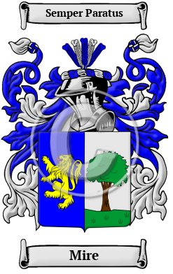 Mire Family Crest/Coat of Arms