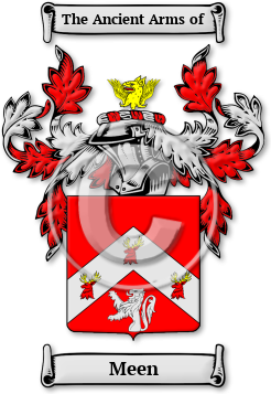Meen Family Crest Download (jpg) Legacy Series - 150 DPI