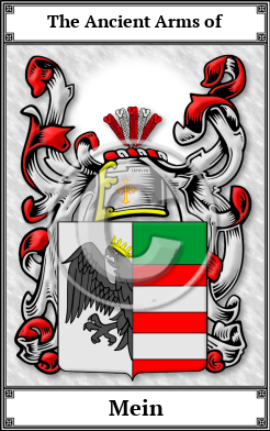 Mein Family Crest Download (JPG)  Book Plated - 150 DPI