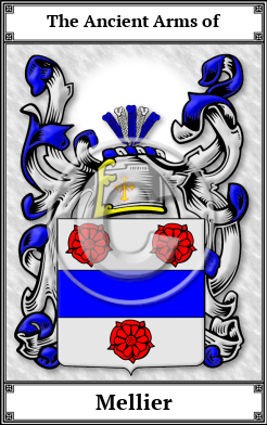 Mellier Family Crest Download (JPG)  Book Plated - 150 DPI