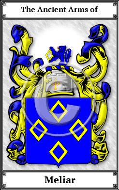 Meliar Family Crest Download (JPG)  Book Plated - 150 DPI