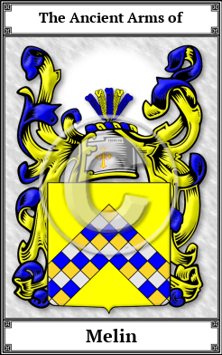 Melin Family Crest Download (JPG)  Book Plated - 150 DPI