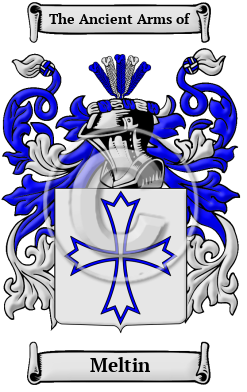 Meltin Family Crest/Coat of Arms