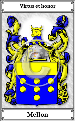 Mellon Family Crest Download (JPG)  Book Plated - 150 DPI
