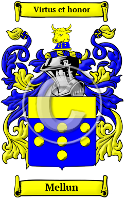 Mellun Family Crest/Coat of Arms