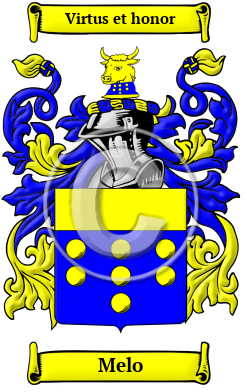 Melo Family Crest/Coat of Arms