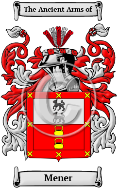 Mener Family Crest/Coat of Arms