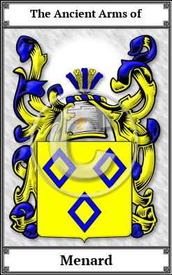 Menard Family Crest Download (JPG) Book Plated - 600 DPI