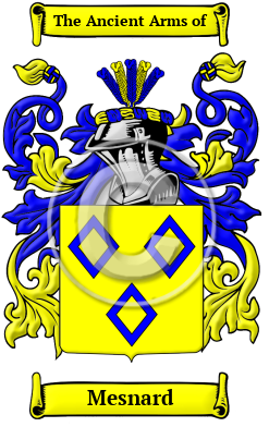 Mesnard Family Crest/Coat of Arms