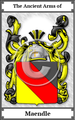 Maendle Family Crest Download (JPG) Book Plated - 600 DPI