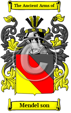 Mendel son Family Crest/Coat of Arms