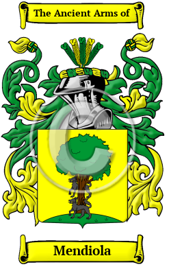 Mendiola Family Crest/Coat of Arms