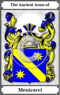 Menicacci Family Crest Download (JPG) Book Plated - 300 DPI