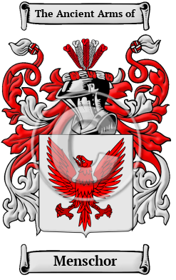 Menschor Family Crest/Coat of Arms