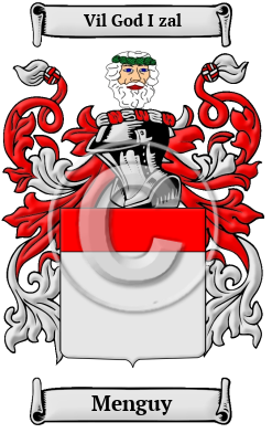 Menguy Family Crest/Coat of Arms