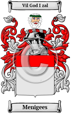 Menigees Family Crest/Coat of Arms