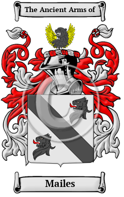 Mailes Family Crest/Coat of Arms