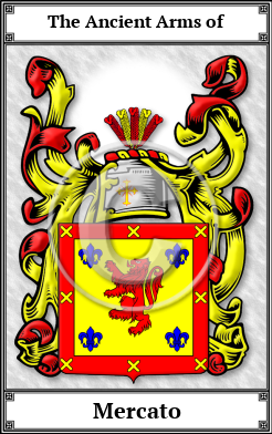 Mercato Family Crest Download (JPG)  Book Plated - 150 DPI