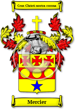 Mercier Family Crest Download (jpg) Legacy Series - 150 DPI