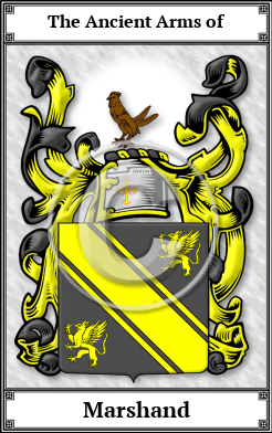Marshand Family Crest Download (JPG)  Book Plated - 150 DPI