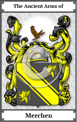 Merchen Family Crest Download (JPG)  Book Plated - 150 DPI