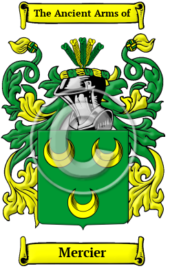 Mercier Family Crest/Coat of Arms