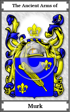 Murk Family Crest Download (JPG) Book Plated - 600 DPI