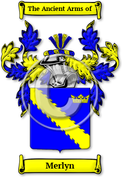 Merlyn Family Crest Download (jpg) Legacy Series - 150 DPI