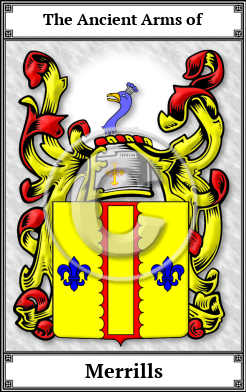 Merrills Family Crest Download (JPG)  Book Plated - 150 DPI