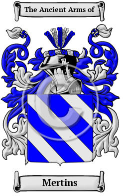 Mertins Family Crest/Coat of Arms