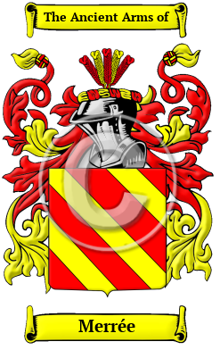Merrée Family Crest/Coat of Arms