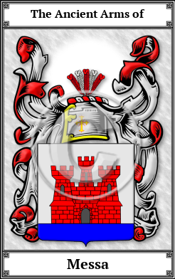 Messa Family Crest Download (JPG) Book Plated - 600 DPI