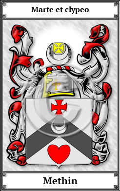 Methin Family Crest Download (JPG)  Book Plated - 150 DPI