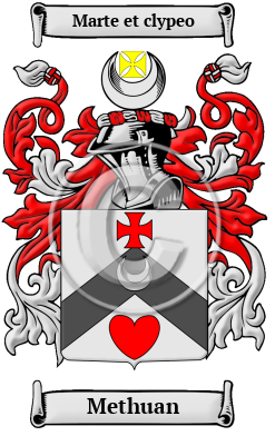 Methuan Family Crest/Coat of Arms